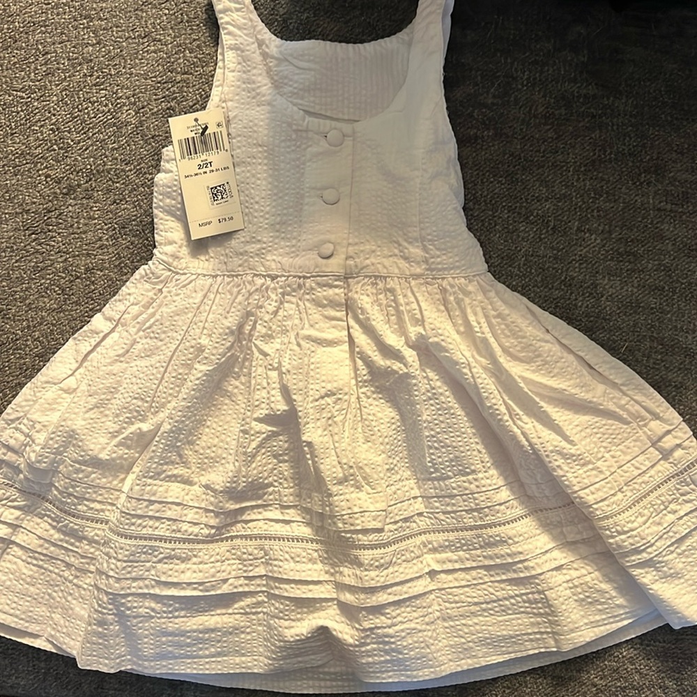 Brand new, white 2T Ralph Lauren dress. With tags